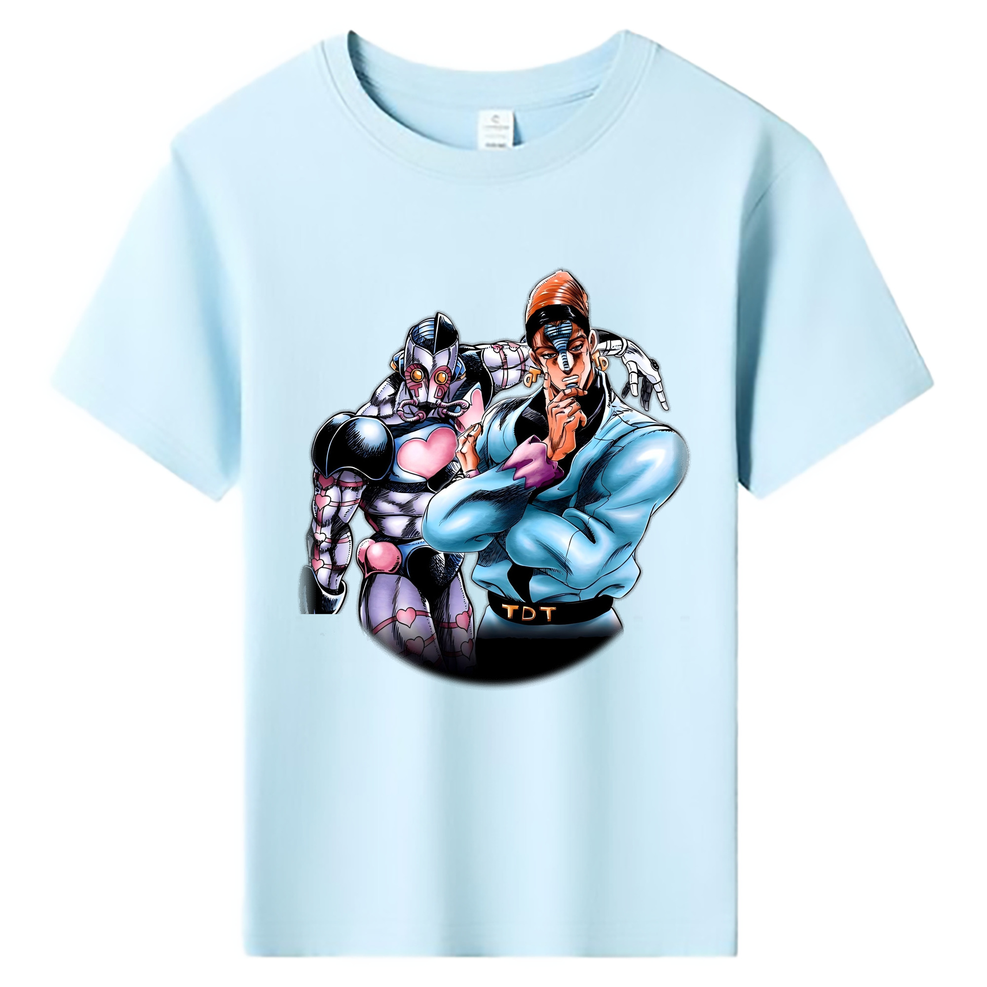 （画像用） ジョジョの奇妙な冒険 ひがしかた じょうすけ JoJo's Bizarre Adventure Higashikata Josuke 綿100％キッズTシャツ（フロントプリント）